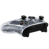 eXtremeRate Transparent Clear Replacement Handles Shell for Xbox Series X Controller, Custom Side Rails Panels Front Housing Shell Faceplate for Xbox Series S Controller - Controller NOT Included - ZX3M501