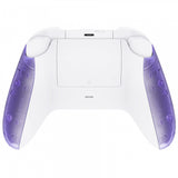 eXtremeRate Clear Atomic Purple Replacement Handles Shell for Xbox Series X Controller, Custom Side Rails Panels Front Housing Shell Faceplate for Xbox Series S Controller - Controller NOT Included - ZX3M505