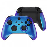 eXtremeRate Chameleon Purple Blue Replacement Handles Shell for Xbox Series X Controller, Custom Side Rails Panels Front Housing Shell Faceplate for Xbox Series S Controller - Controller NOT Included - ZX3P301