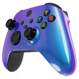 eXtremeRate Chameleon Purple Blue Replacement Handles Shell for Xbox Series X Controller, Custom Side Rails Panels Front Housing Shell Faceplate for Xbox Series S Controller - Controller NOT Included - ZX3P301