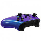 eXtremeRate Chameleon Purple Blue Replacement Handles Shell for Xbox Series X Controller, Custom Side Rails Panels Front Housing Shell Faceplate for Xbox Series S Controller - Controller NOT Included - ZX3P301