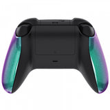 eXtremeRate Chameleon Green Purple Replacement Handles Shell for Xbox Series X Controller, Custom Side Rails Panels Front Housing Shell Faceplate for Xbox Series S Controller - Controller NOT Included - ZX3P302