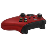 eXtremeRate Soft Touch Scarlet Red Replacement Handles Shell for Xbox Series X Controller, Custom Side Rails Panels Front Housing Shell Faceplate for Xbox Series S Controller - Controller NOT Included - ZX3P303