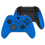 eXtremeRate Soft Touch Blue Replacement Handles Shell for Xbox Series X Controller, Custom Side Rails Panels Front Housing Shell Faceplate for Xbox Series S Controller - Controller NOT Included - ZX3P305