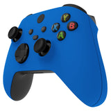 eXtremeRate Soft Touch Blue Replacement Handles Shell for Xbox Series X Controller, Custom Side Rails Panels Front Housing Shell Faceplate for Xbox Series S Controller - Controller NOT Included - ZX3P305