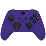 eXtremeRate Soft Touch Purple Replacement Handles Shell for Xbox Series X Controller, Custom Side Rails Panels Front Housing Shell Faceplate for Xbox Series S Controller - Controller NOT Included - ZX3P307