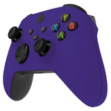 eXtremeRate Soft Touch Purple Replacement Handles Shell for Xbox Series X Controller, Custom Side Rails Panels Front Housing Shell Faceplate for Xbox Series S Controller - Controller NOT Included - ZX3P307