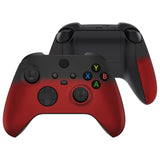 eXtremeRate Soft Touch Shadow Red Replacement Handles Shell for Xbox Series X Controller, Custom Side Rails Panels Front Housing Shell Faceplate for Xbox Series S Controller - Controller NOT Included - ZX3P309