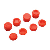 eXtremeRate 8 Red Silicone Rubber Precision Platporm Raised Analog Sticks Thumb Grips for PS4 Slim PS4 Pro Thumbsticks -ZXBJ1224